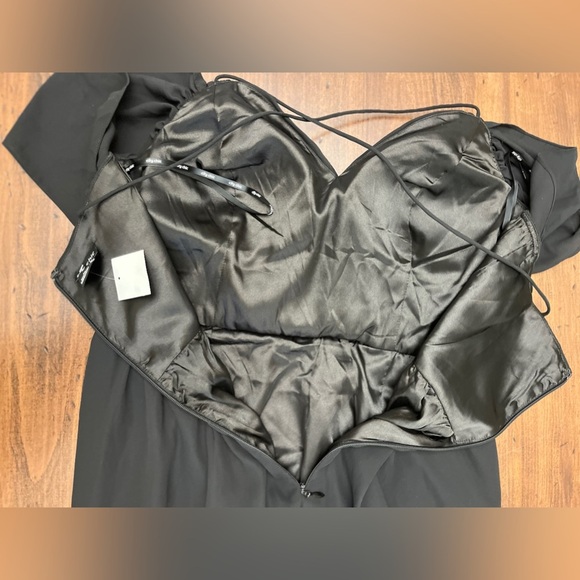 City Chic Entwine Tulip Drape Dress Black Size 14 Cocktail Party Summer Wedding - Picture 10 of 16